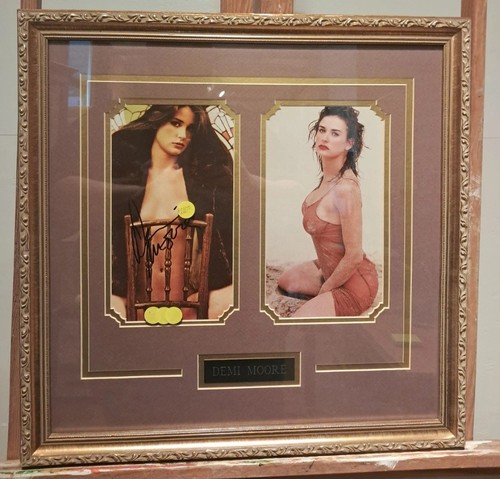 Demi moore hand - signed, framed